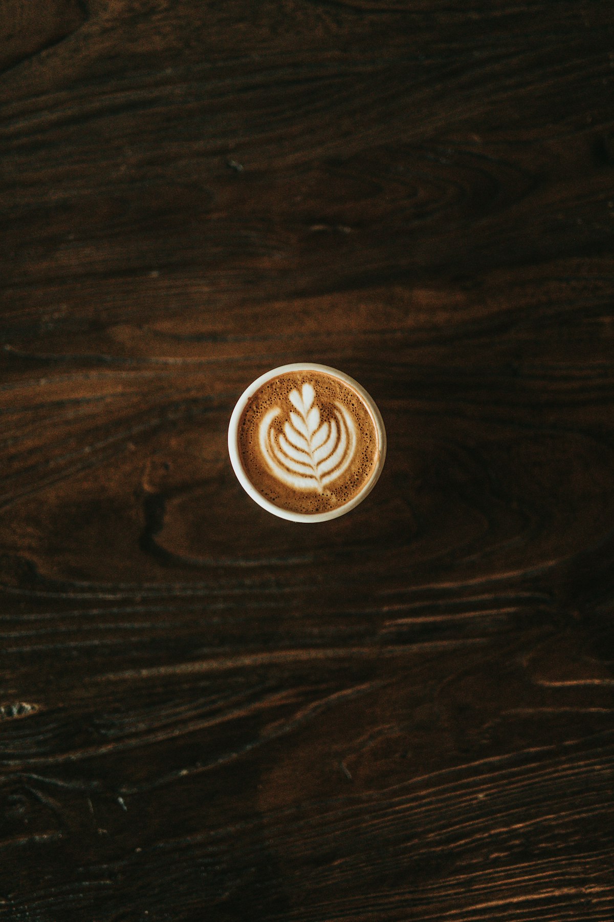 Latte art coffee